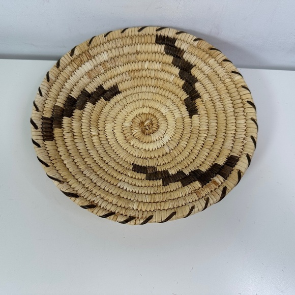 Vintage Tohono O'odham Basket Papago Plate Native Woven Arizona SW 9" - Picture 2 of 8